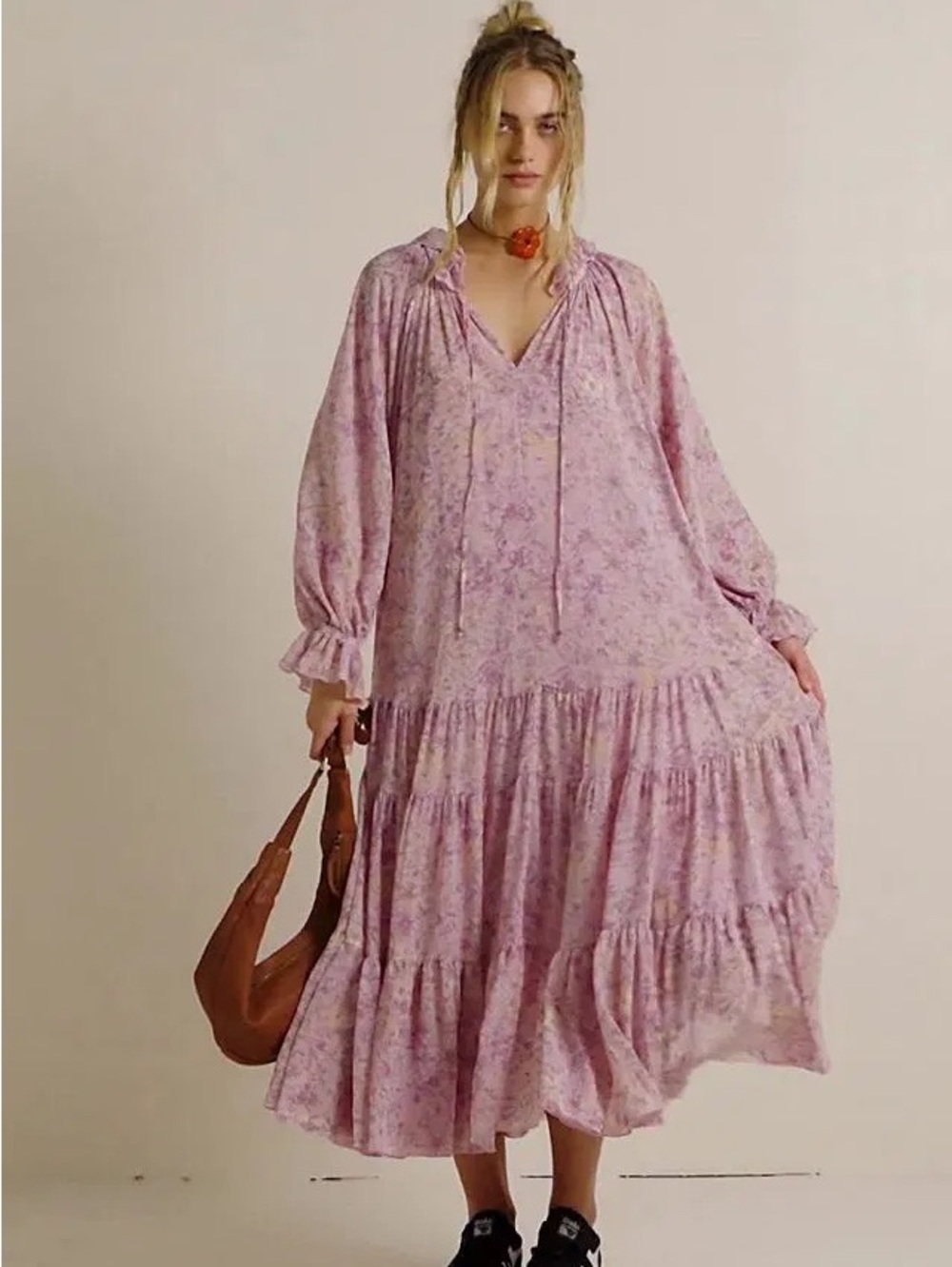 Free People Feeling Groovy Purple Maxi Dress